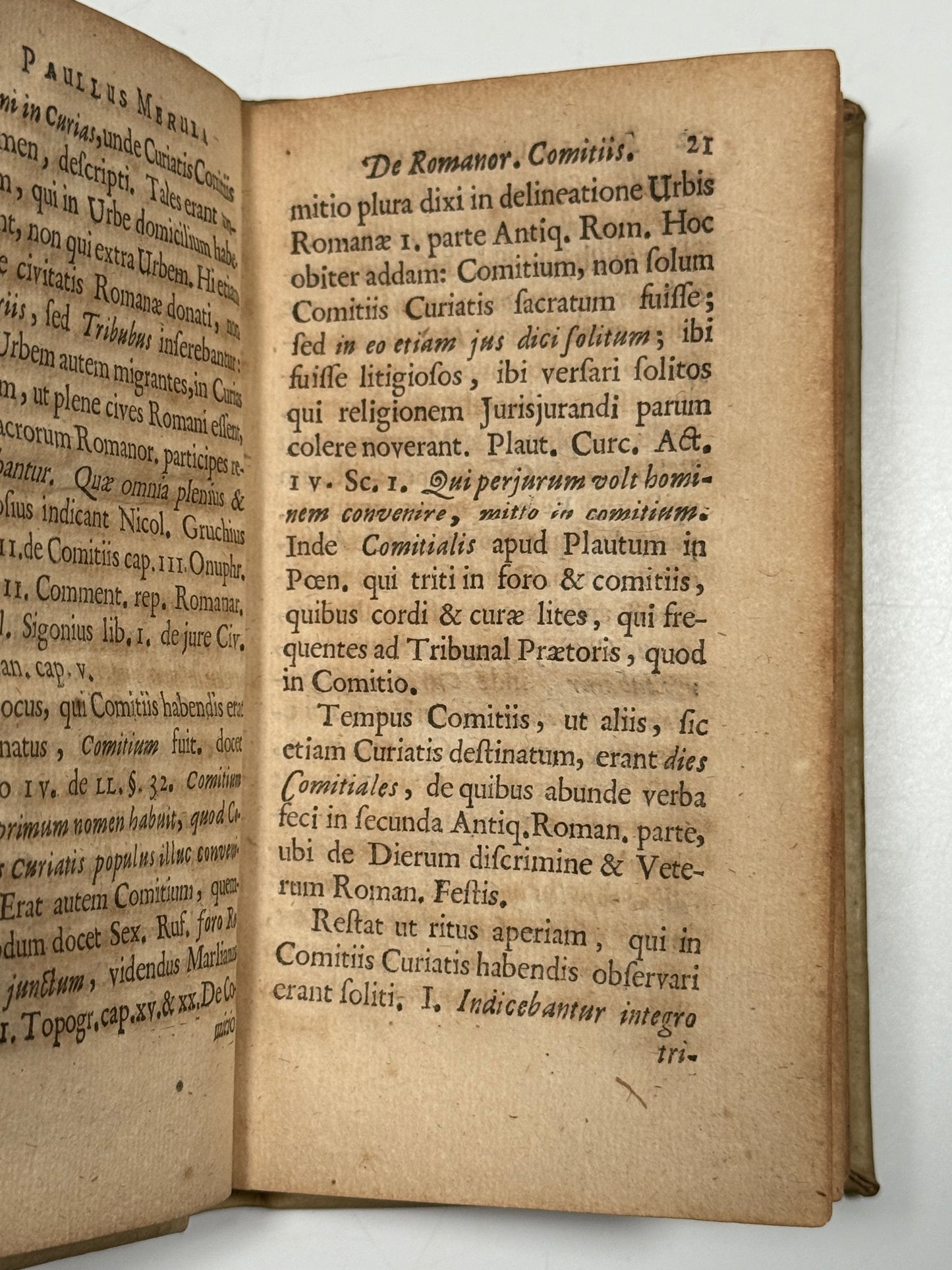 Ancient Rome Military History 1675 Paul Merula Presentation Copy