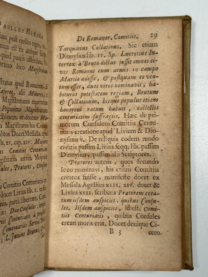 Ancient Rome Military History 1675 Paul Merula Presentation Copy