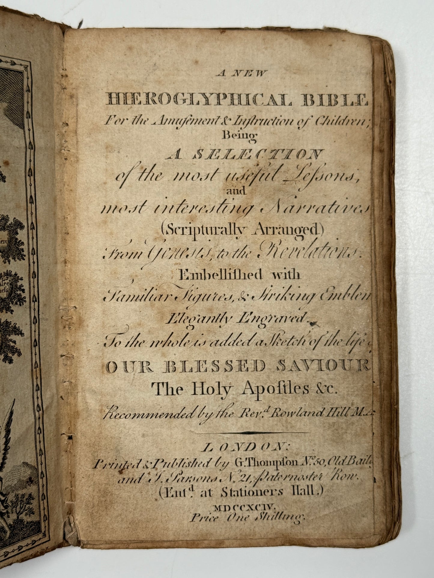 A New Hieroglyphical Bible 1794