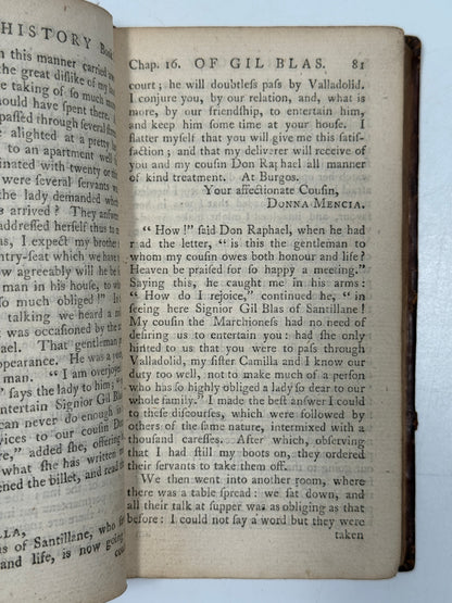 The History and Adventures of Gil Blas 1764