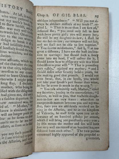 The History and Adventures of Gil Blas 1764