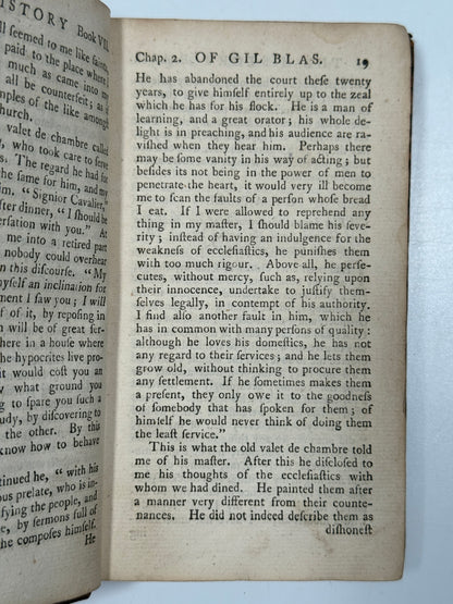 The History and Adventures of Gil Blas 1764