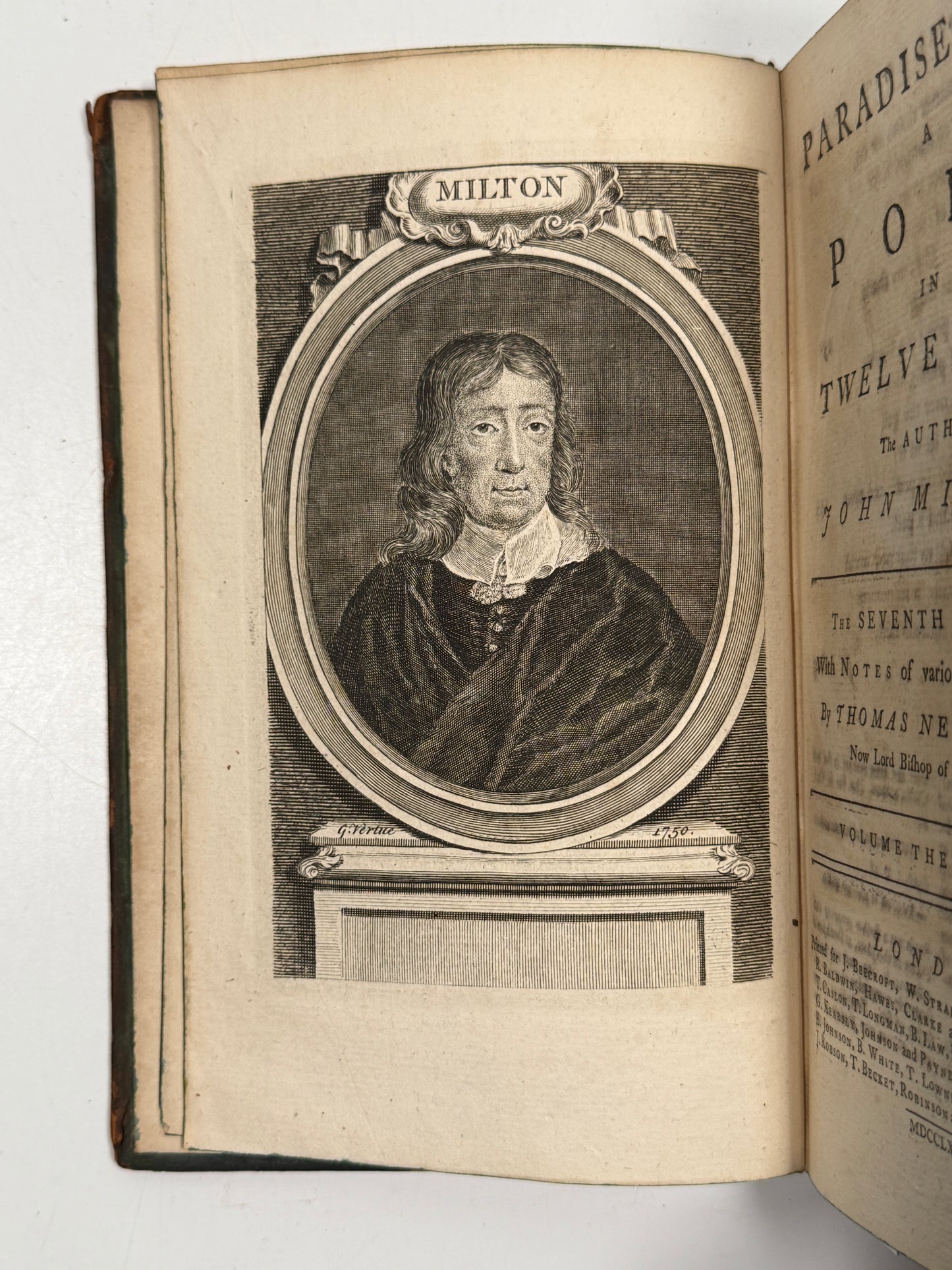 Paradise Lost by John Milton 1770 Thomas Newton Edition