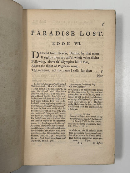 Paradise Lost by John Milton 1770 Thomas Newton Edition
