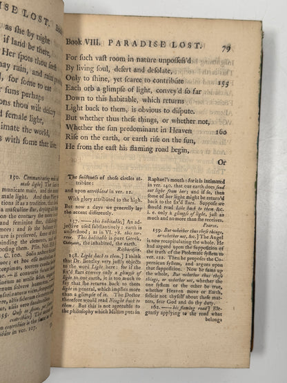 Paradise Lost by John Milton 1770 Thomas Newton Edition