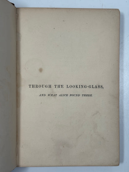 Through the Looking Glass by Lewis Carroll 1872 First Edition