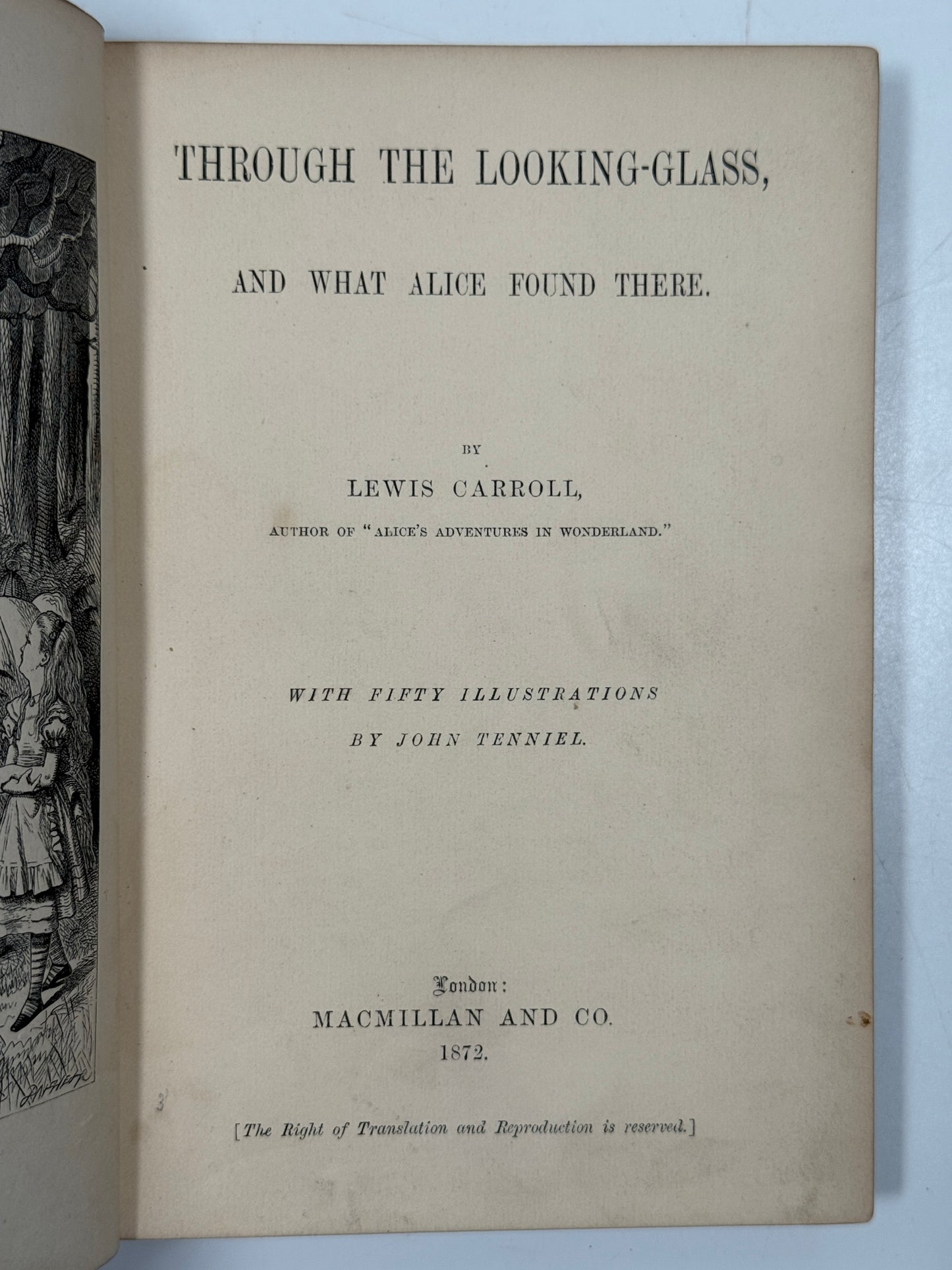 Through the Looking Glass by Lewis Carroll 1872 First Edition