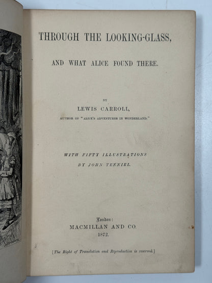 Through the Looking Glass by Lewis Carroll 1872 First Edition