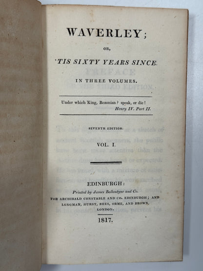 Waverley by Sir Walter Scott 1817