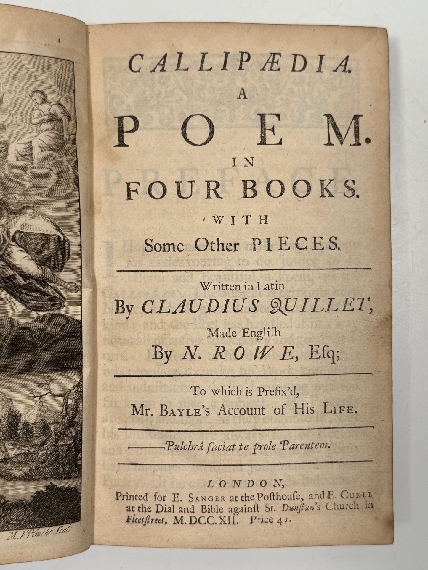 Callipaedia Nicholas Rowe 1712 Fine Cottage Roof Restoration Binding