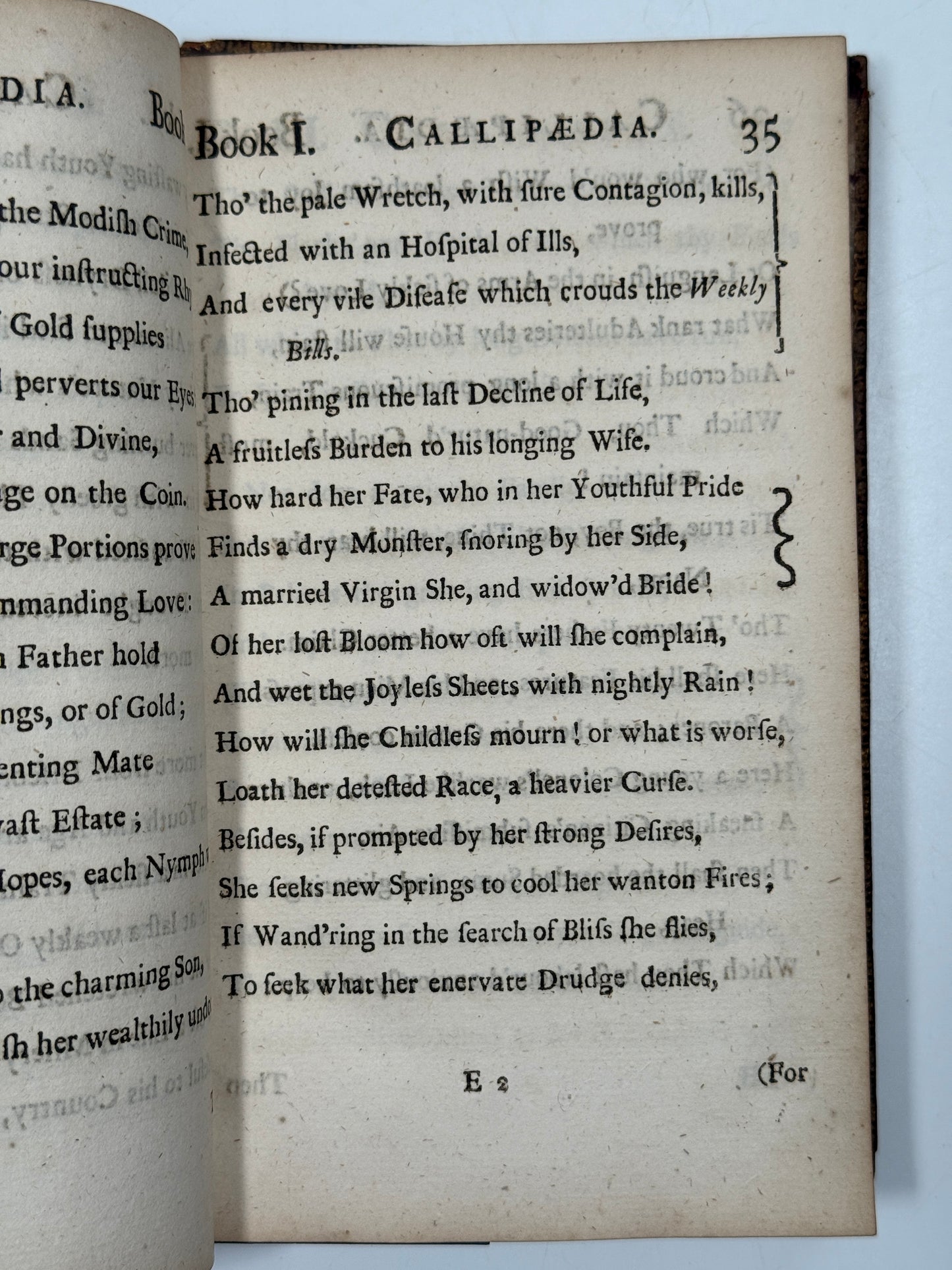 Callipaedia Nicholas Rowe 1712 Fine Cottage Roof Restoration Binding