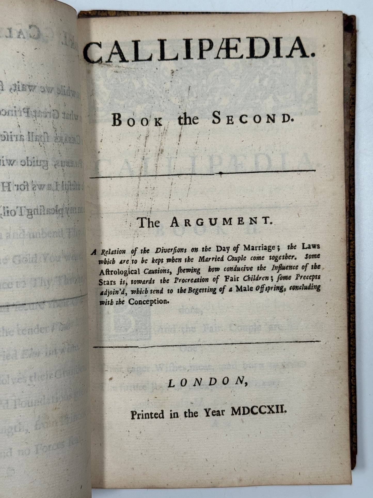 Callipaedia Nicholas Rowe 1712 Fine Cottage Roof Restoration Binding