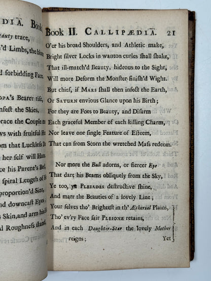 Callipaedia Nicholas Rowe 1712 Fine Cottage Roof Restoration Binding