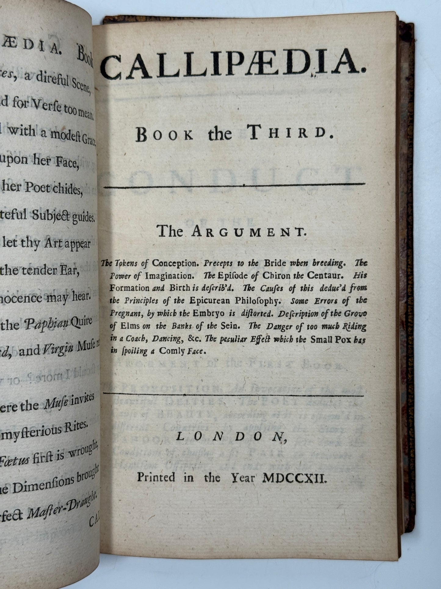 Callipaedia Nicholas Rowe 1712 Fine Cottage Roof Restoration Binding