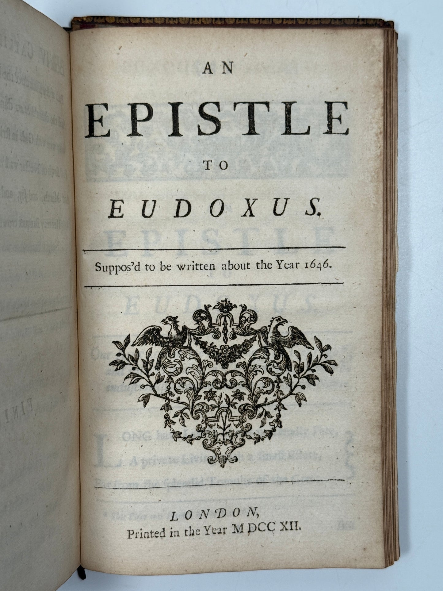 Callipaedia Nicholas Rowe 1712 Fine Cottage Roof Restoration Binding