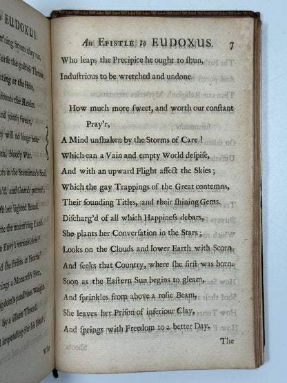 Callipaedia Nicholas Rowe 1712 Fine Cottage Roof Restoration Binding