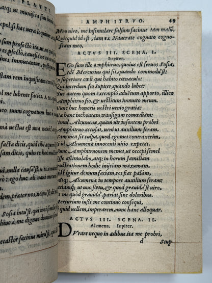 The Twenty Comedies of Maccius Plautus 1549 Post-Incunable