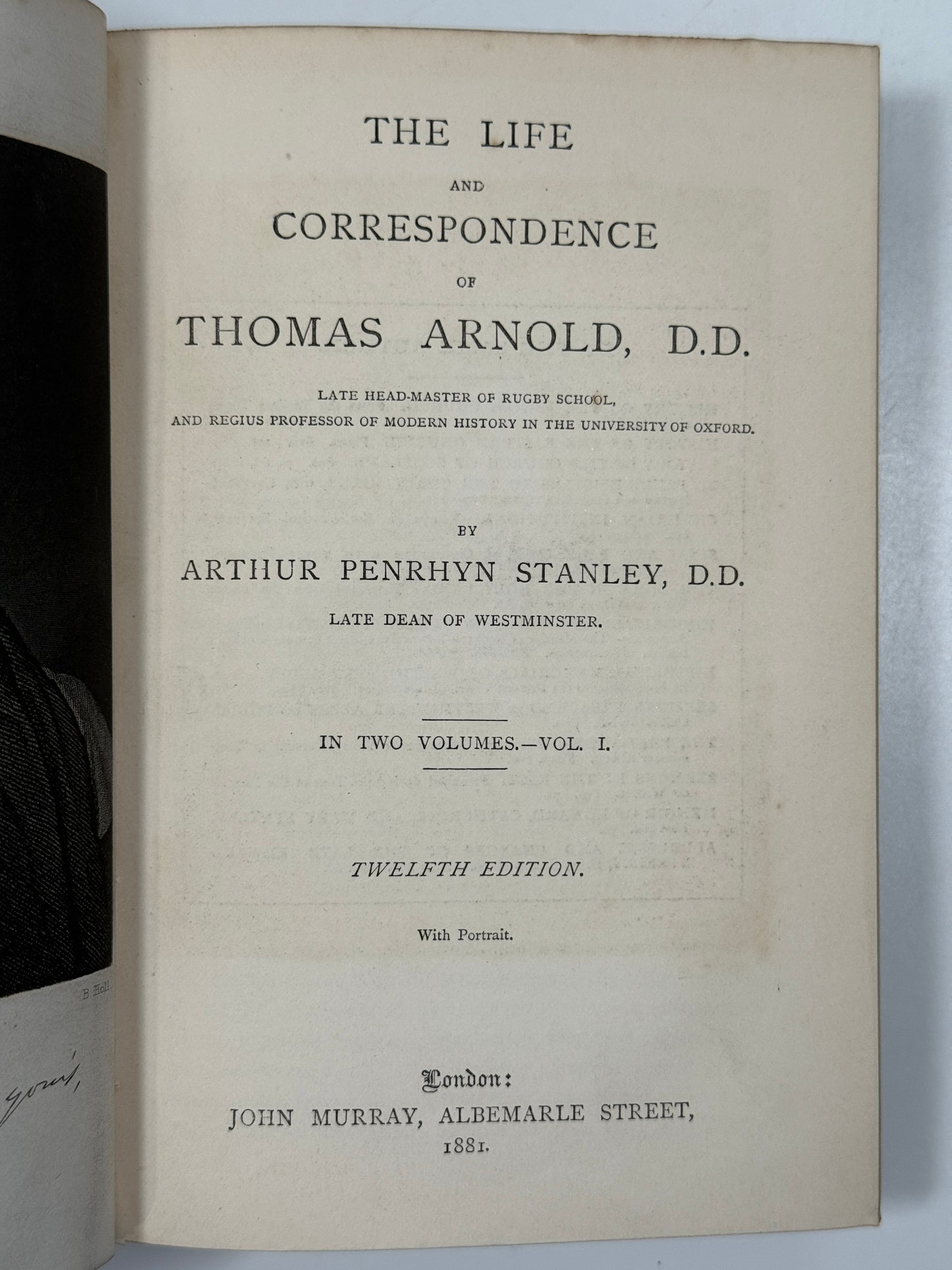 The Life of Thomas Arnold 1881
