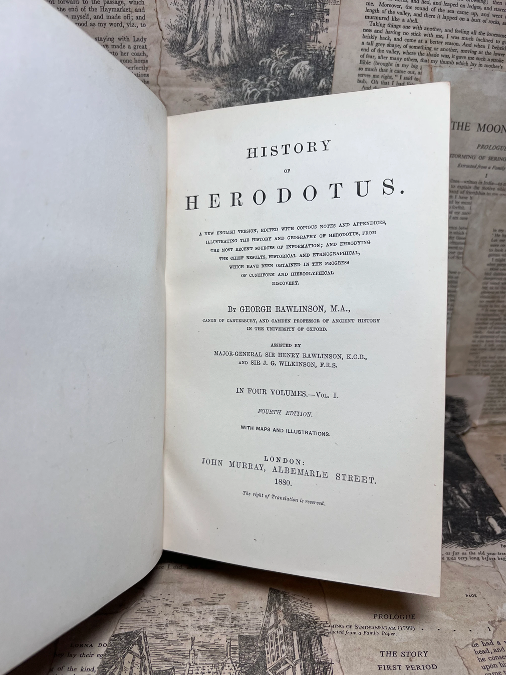 The History of Herodotus 1880 Finely Bound by Bickers & Son