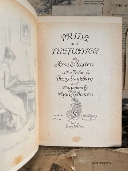 Pride and Prejudice by Jane Austen 1894 Peacock Edition