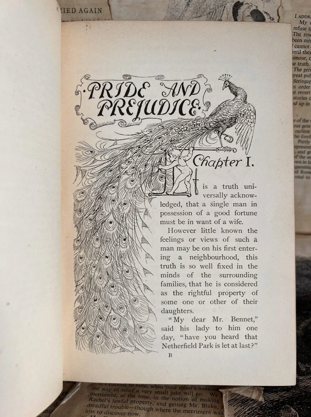 Pride and Prejudice by Jane Austen 1894 Peacock Edition