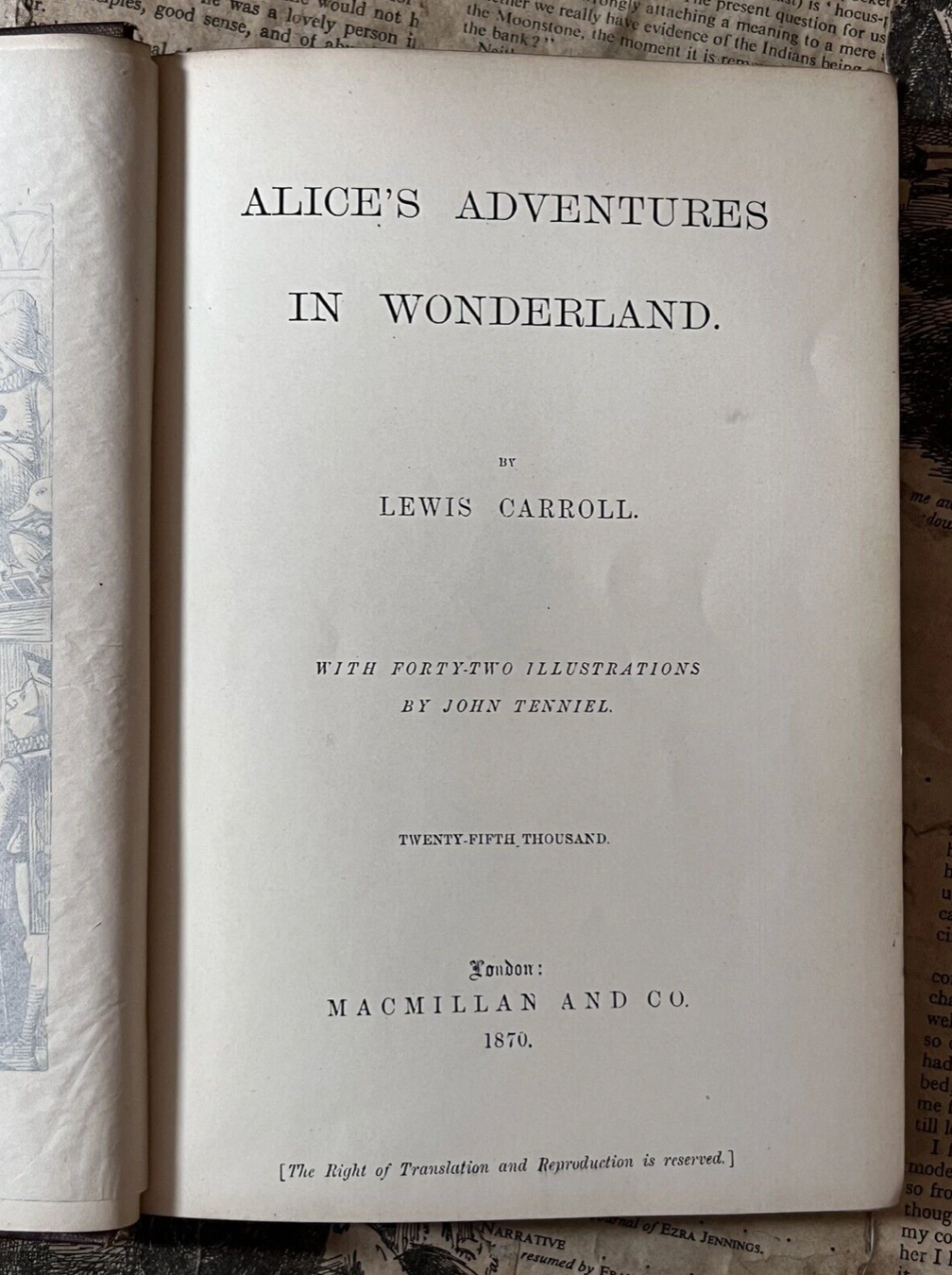 Alice's Adventures In Wonderland by Lewis Carroll 1870