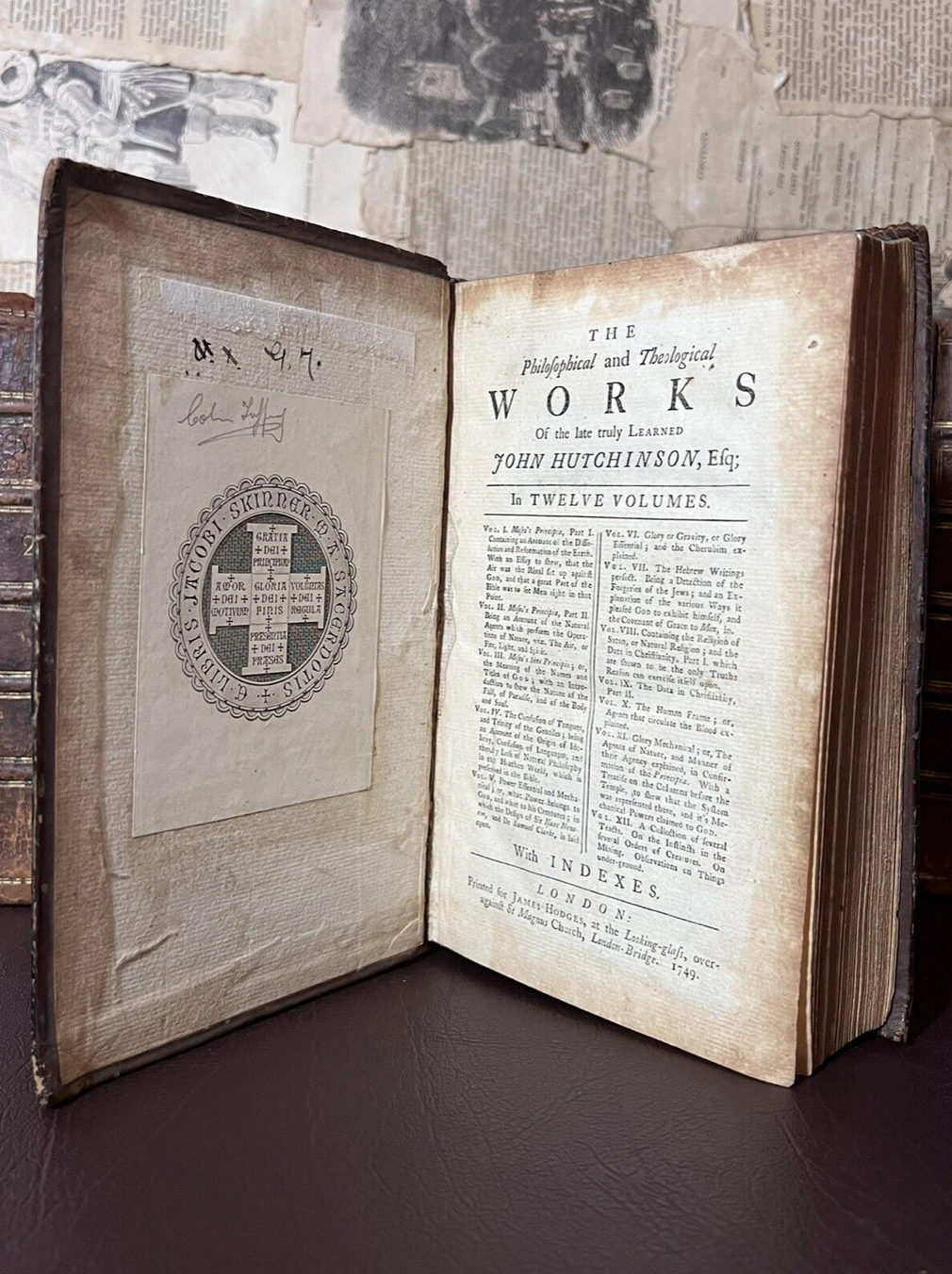 John Hutchinson Works 1748 Newtonian Scientific Work