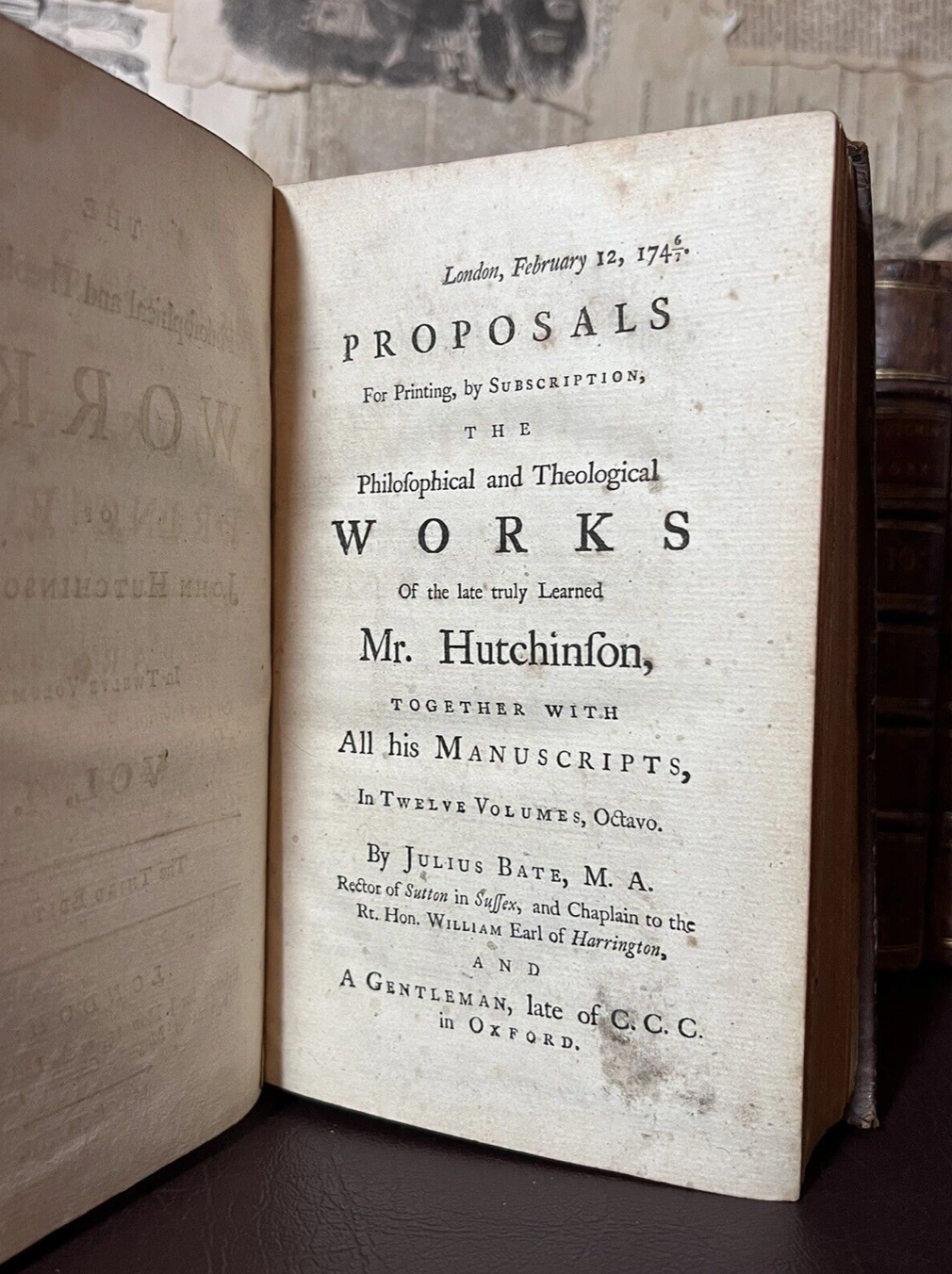 John Hutchinson Works 1748 Newtonian Scientific Work