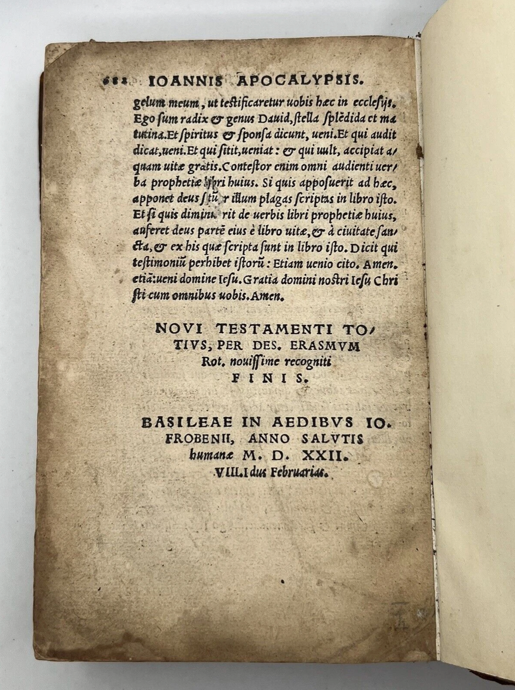 Erasmus' New Testament 1522 Third Edition