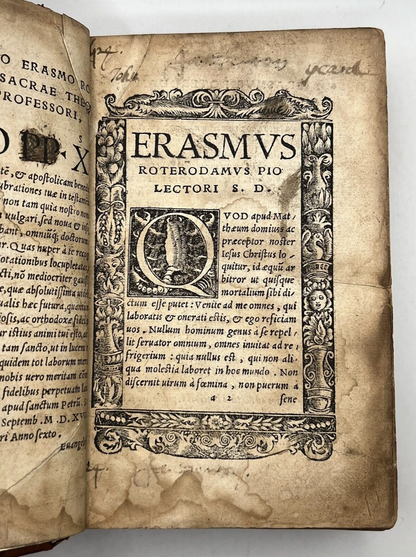 Erasmus' New Testament 1522 Third Edition