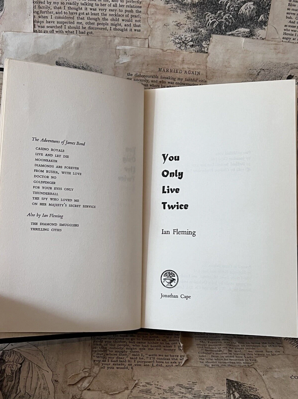 You Only Live Twice by Ian Fleming 1964 First Edition First Impression