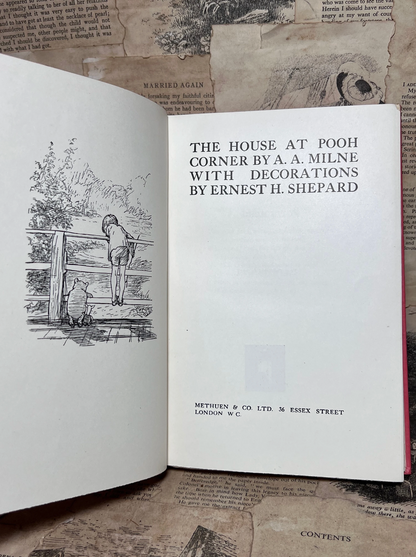 The Winnie the Pooh Books by A. A. Milne 1926-28 w/ Autograph Note