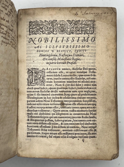 The New Testament 1579 Early English Printing