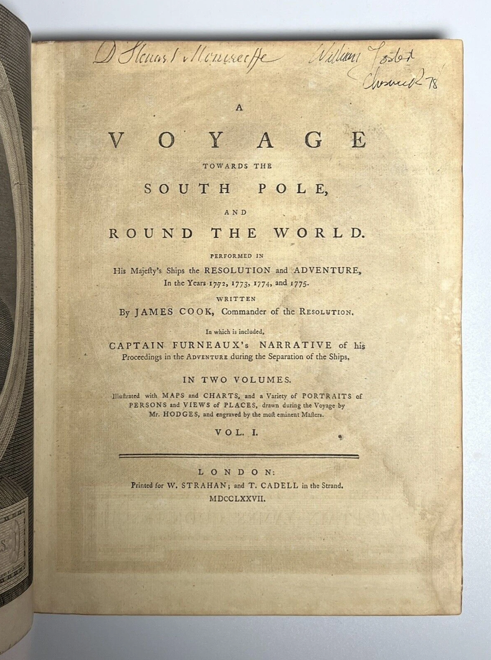 Captain Cook's Voyage to the South Pole 1777 First Edition