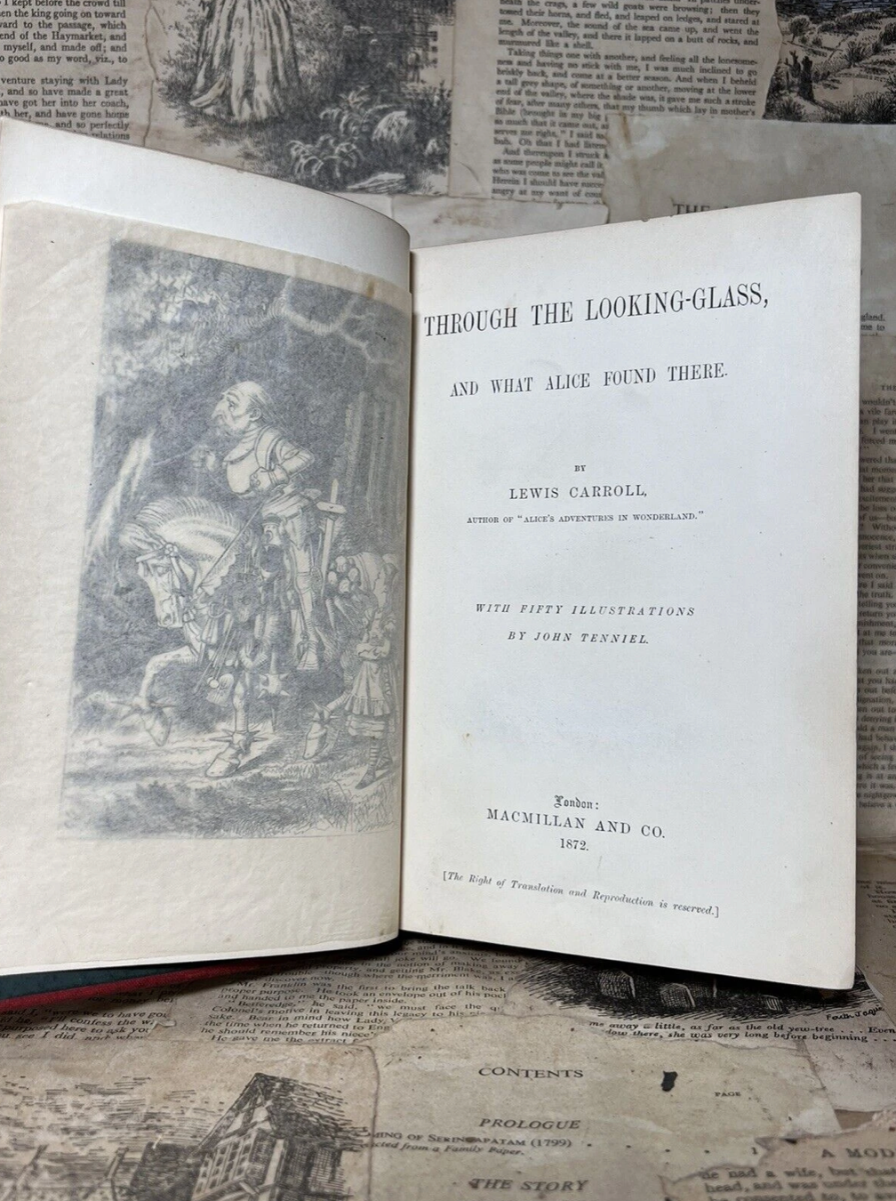 Through the Looking-Glass by Lewis Carroll 1872 First Edition