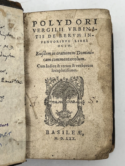 De Inventoribus Rerum by Polydore Virgil 1570