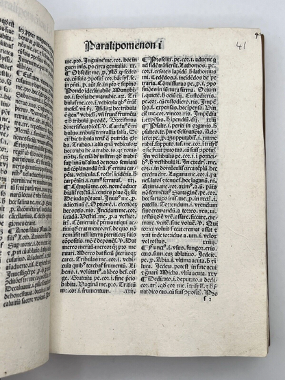 Mammotrectus Super Bibliam - 1485 An Incunable Guide to Understanding the Bible