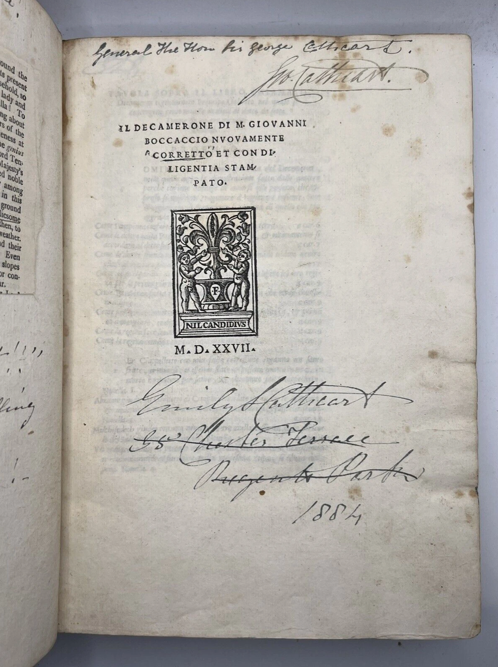 Boccaccio's Decameron Giunta Edition 1527 (but 1729)