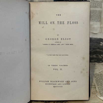 The Mill on the Floss by George Eliot 1860 First Edition