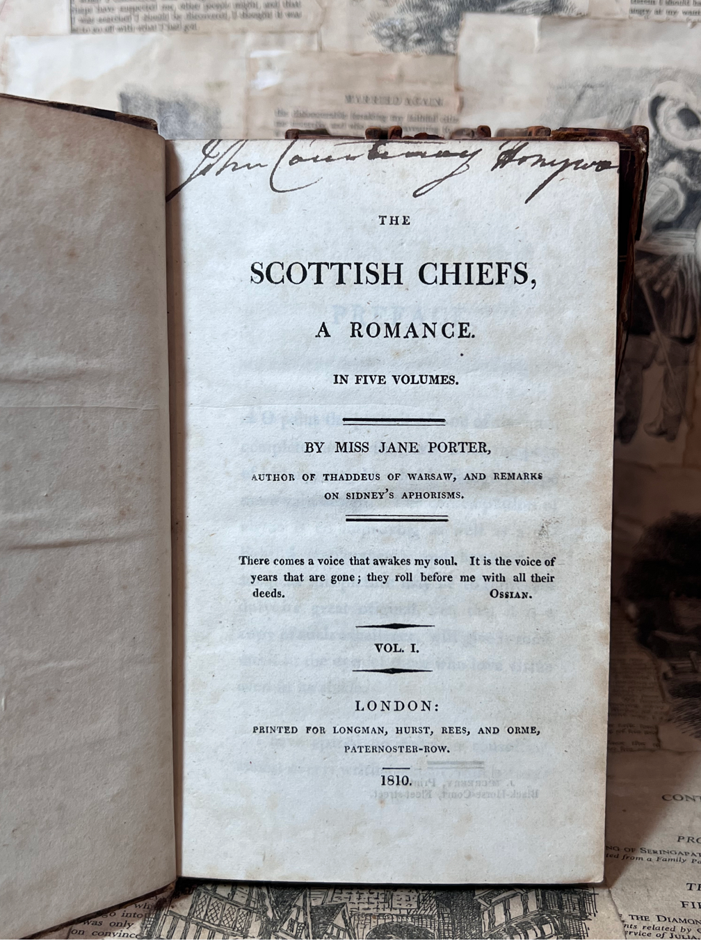 Scottish Chiefs by Jane Porter 1810 First Edition