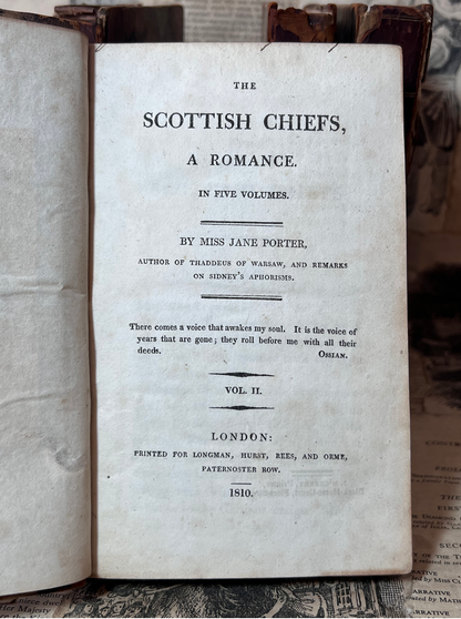 Scottish Chiefs by Jane Porter 1810 First Edition