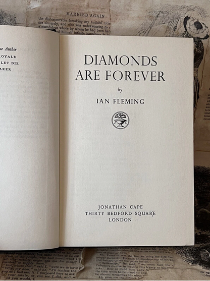 Diamonds are Forever by Ian Fleming 1956 First Edition First Impression