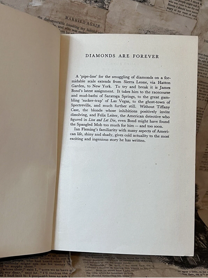 Diamonds are Forever by Ian Fleming 1956 First Edition First Impression