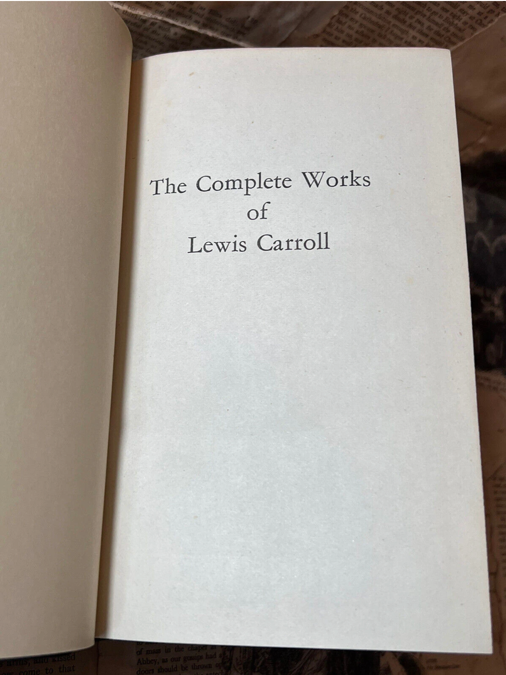 Complete Works of Lewis Carroll 1939 First Edition Thus