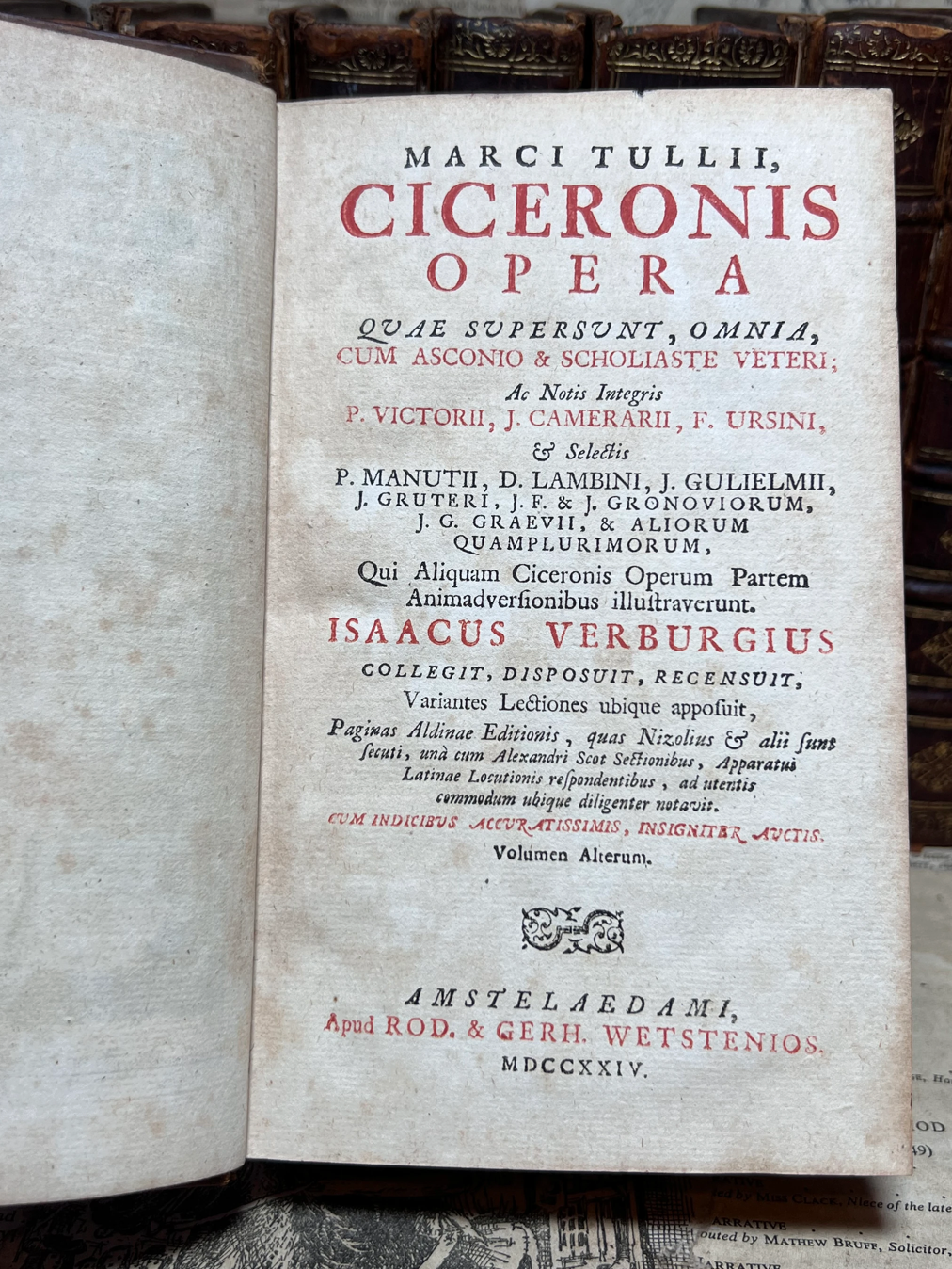 Works of Marcus Tulius Cicero 1724