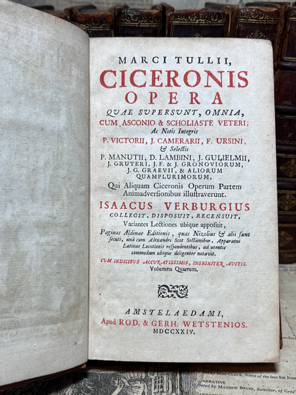 Works of Marcus Tulius Cicero 1724