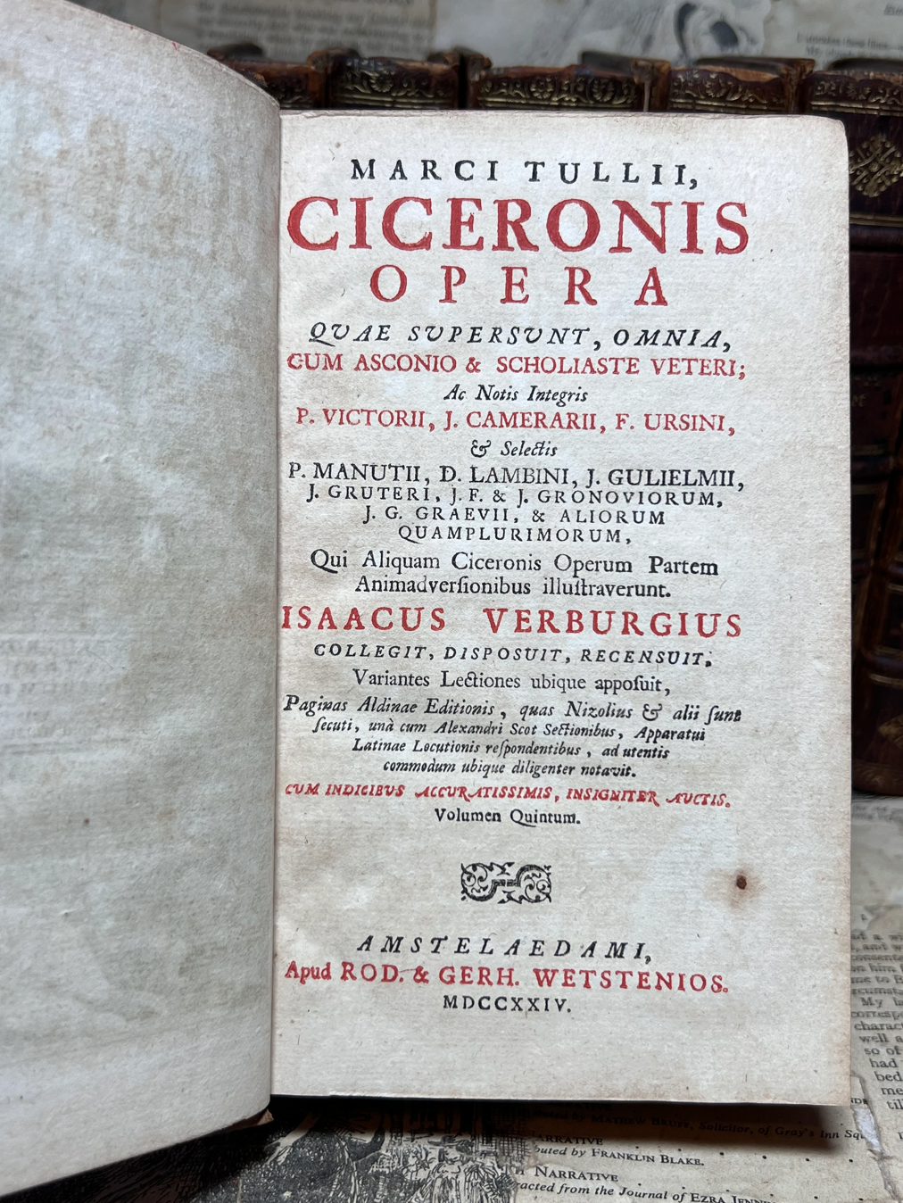 Works of Marcus Tulius Cicero 1724