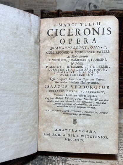 Works of Marcus Tulius Cicero 1724