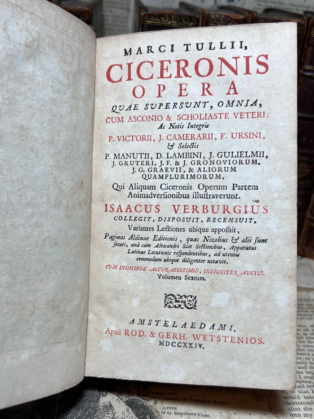 Works of Marcus Tulius Cicero 1724