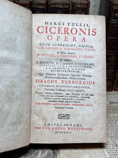 Works of Marcus Tulius Cicero 1724